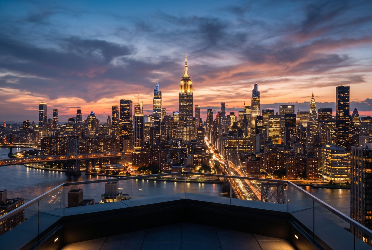 Skyline de New York au crépuscule